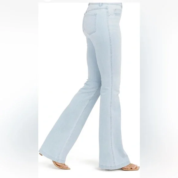 SPANX Flare Retro Light Blue Jeans Leggings - Picture 1 of 7